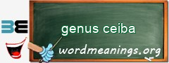WordMeaning blackboard for genus ceiba